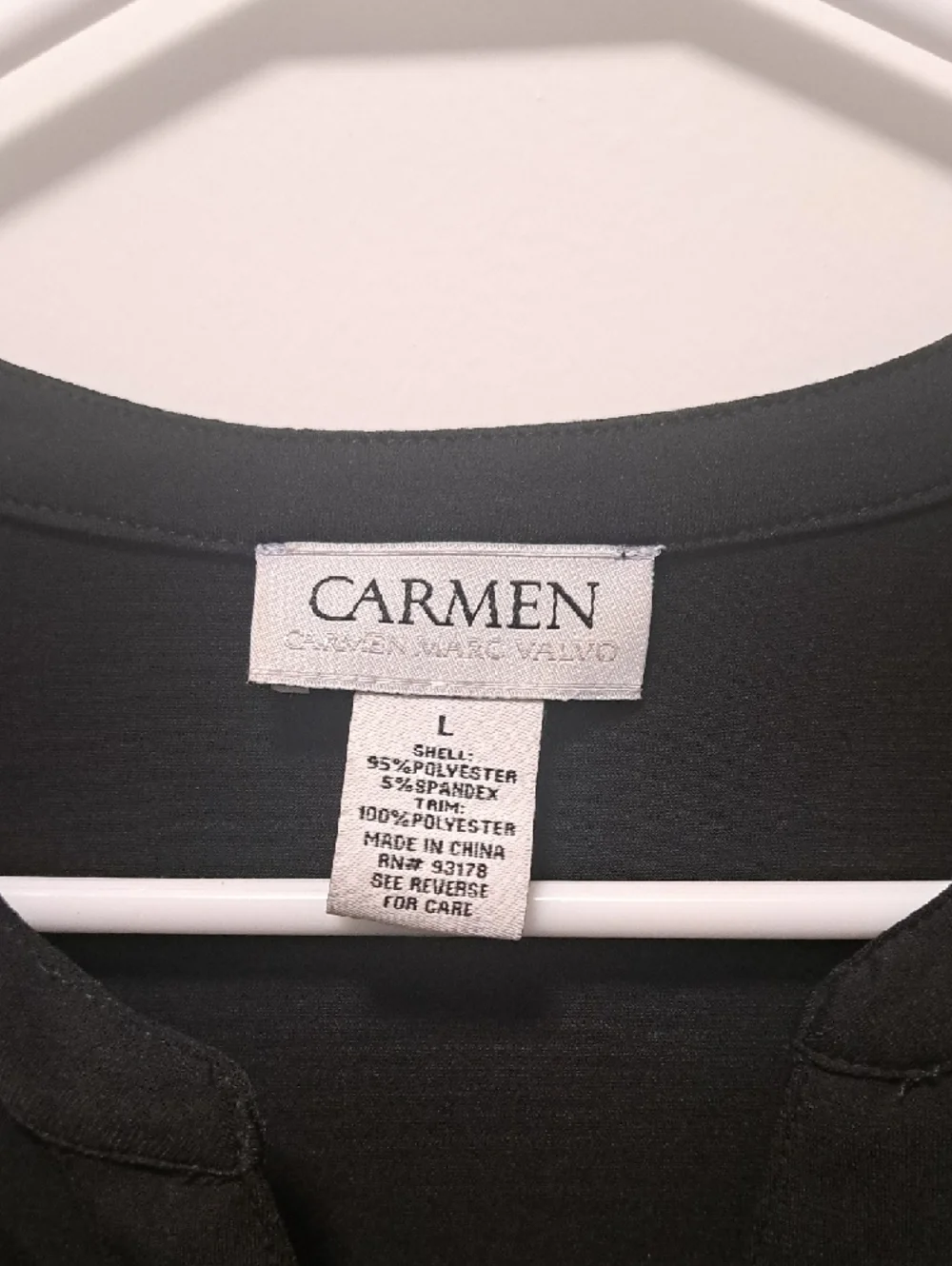 Carmen Black Sleeveless Button-Down Tank - Picture 2 of 4